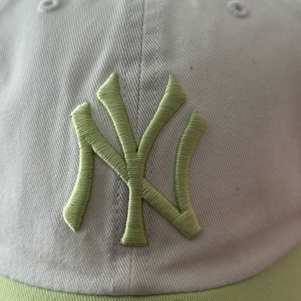 47 NY Adult Cap - White and Light Green - Picture 2 of 7